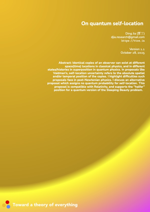 On quantum self-location cover