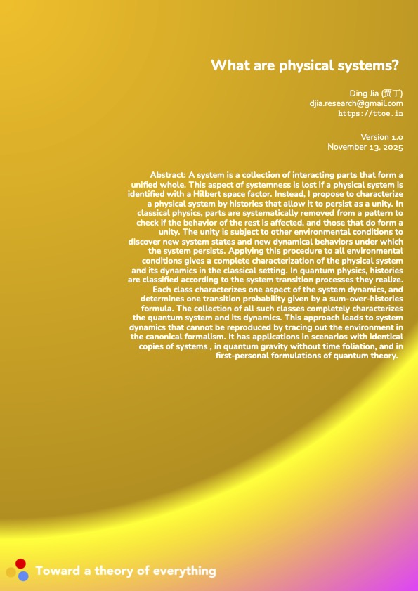 What are physical systems? cover