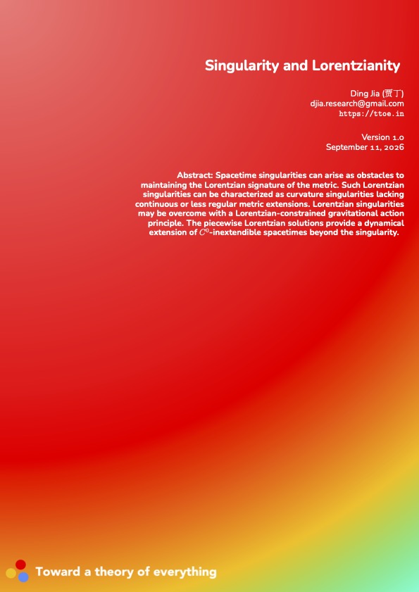Singularity and Lorentzianity cover