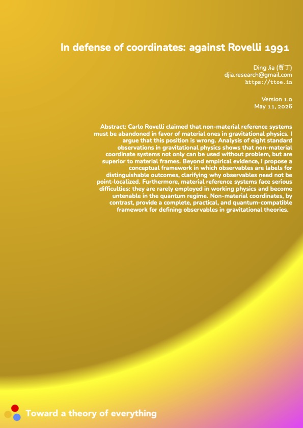 In defense of coordinates: against Rovelli 1991 cover