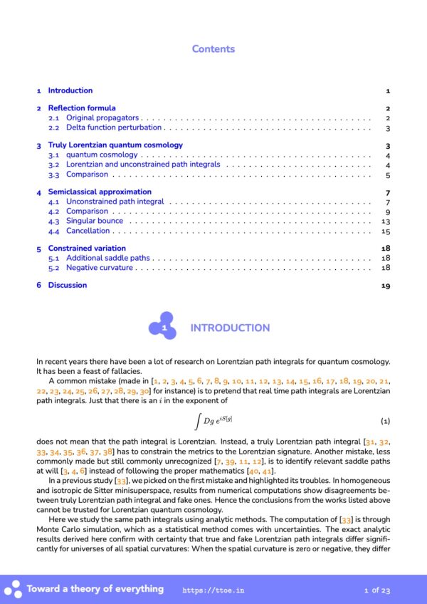 Truly Lorentzian quantum cosmology. II. Exact formula and effective geometries - Image 2